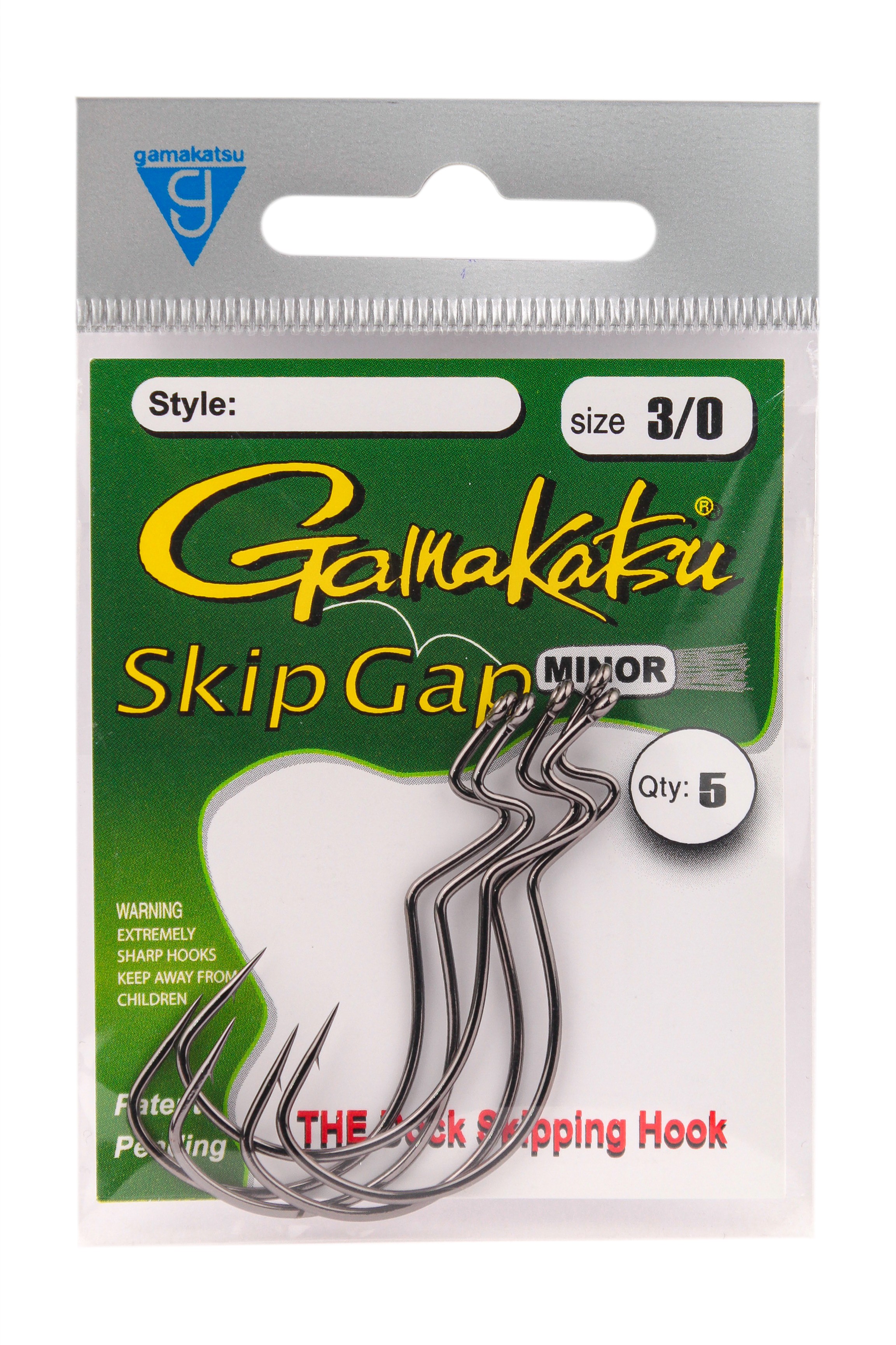 Офсетный крючок Gamakatsu Skip Gap Black #5/0