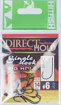 Крючок Hitfish direct hold single hook №1 11шт - фото 1
