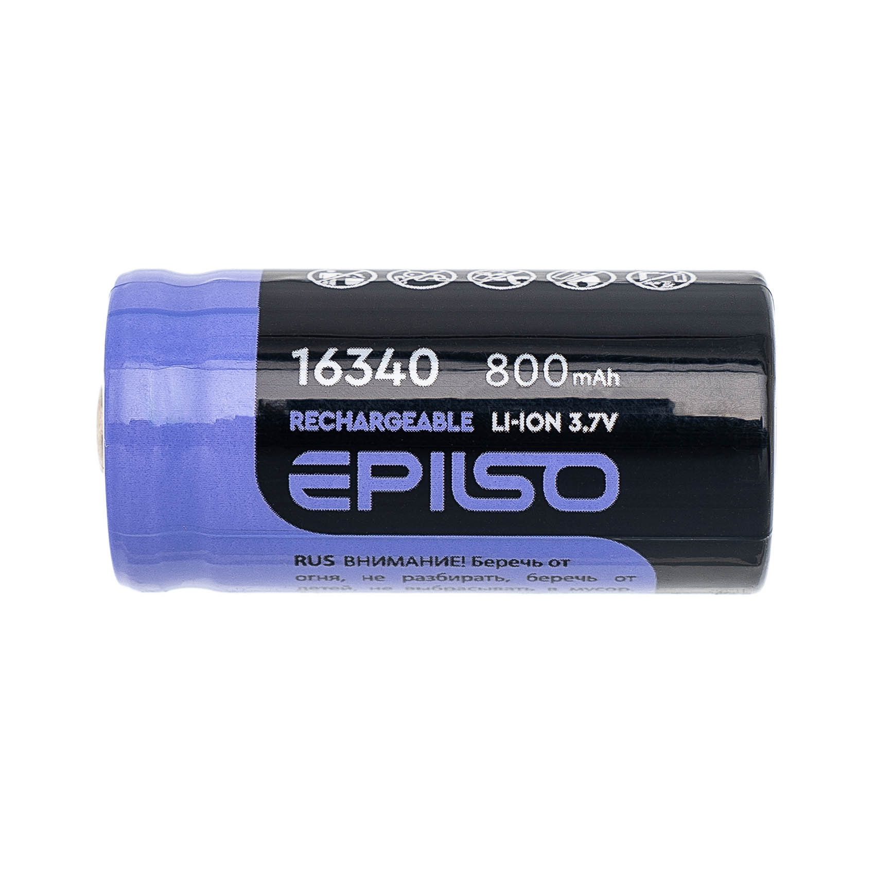 МП Аккумулятор EPILSO 16340  800mAh 3.7V, без защиты - фото 1