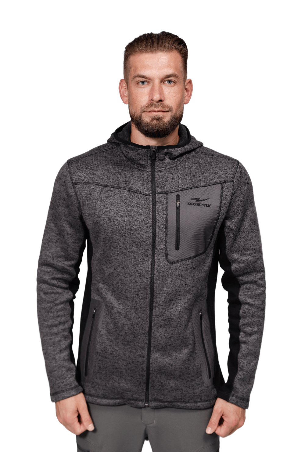 Куртка флисовая King Hunter Arctic hood gray - фото 1