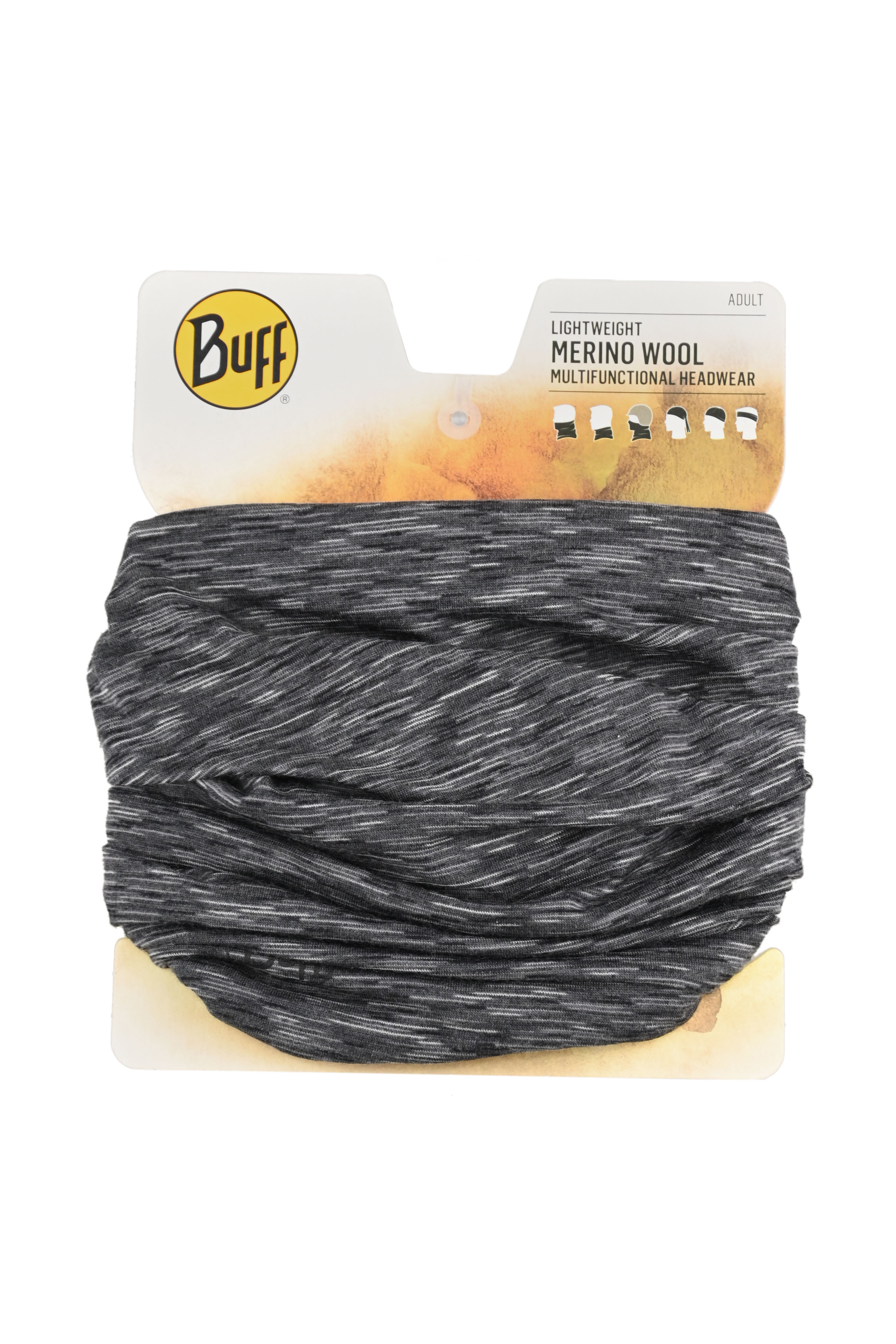 Бандана Buff Lightweight merino wool graphite multi stripes - фото 1