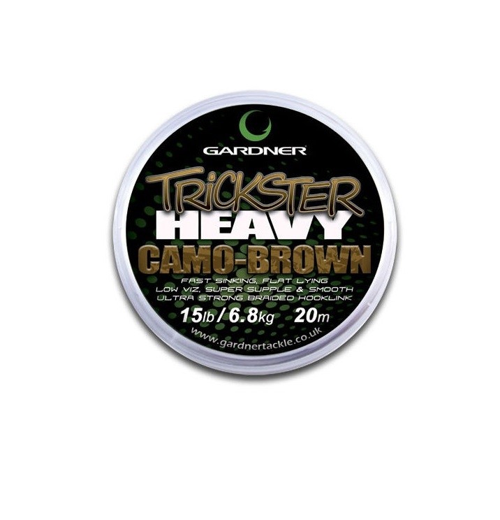 Поводочный материал Gardner trickster heavy camo brown 20м 15lb - фото 1