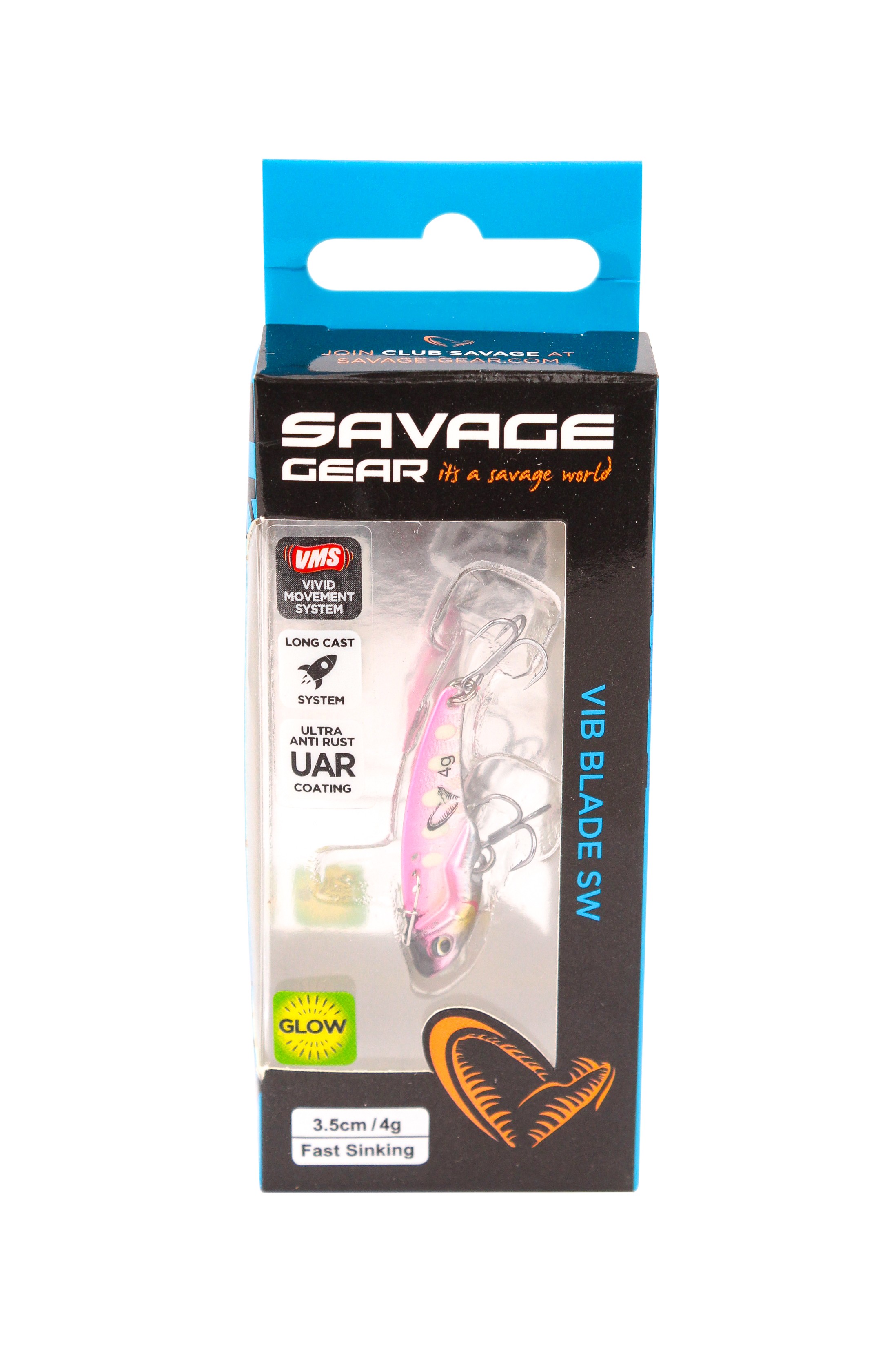 Блесна Savage Gear Vib blade SW 3,5см 4гр fast sinking pink glow dot