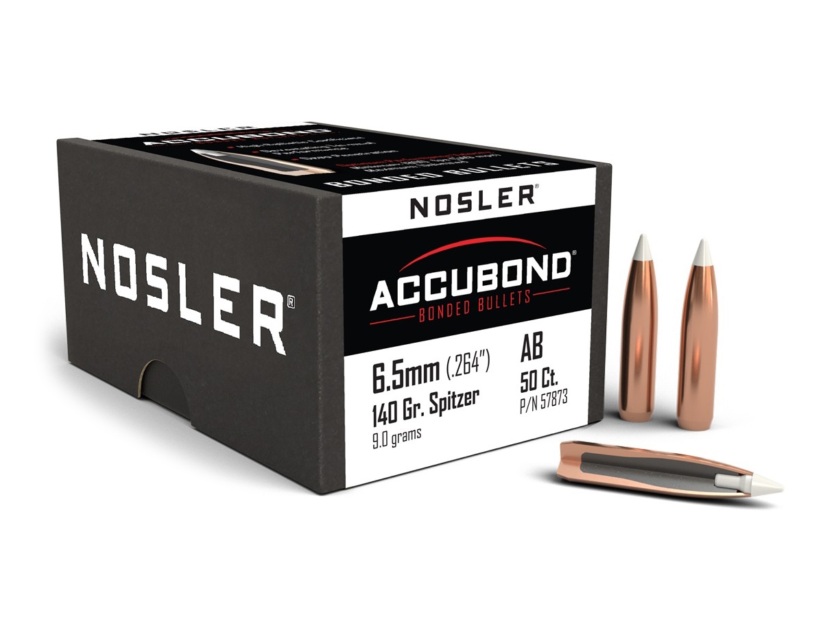 МП Пуля Nosler Accubond Spitzer (Bonded) кал. 6,5 mm (.264") (140 grain / 9,0 - фото 1