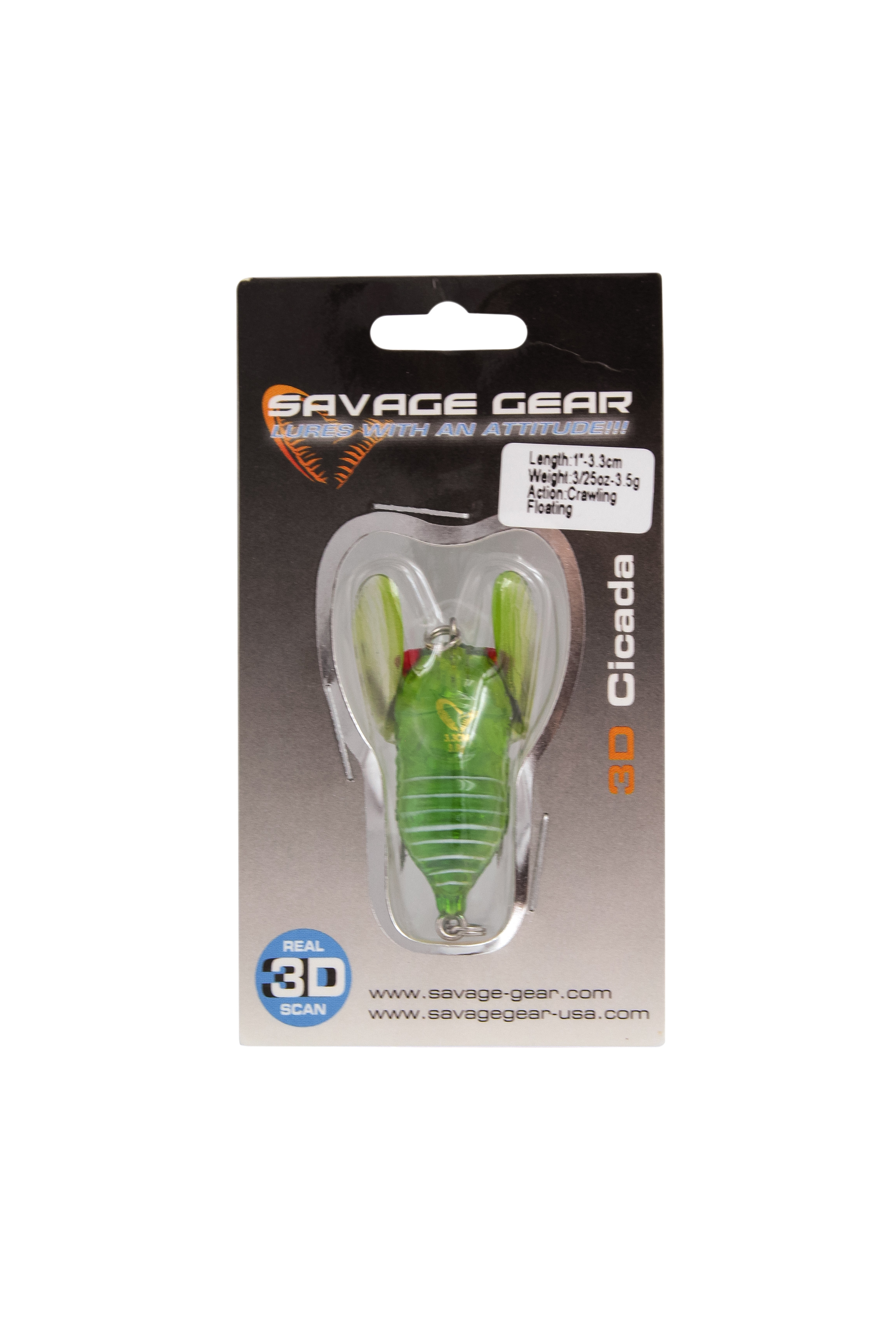Воблер Savage Gear Cicada 3,3см 3,5гр F green