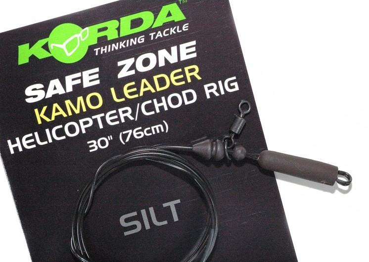 Поводок Korda Safezone Leader Ring Swivel 30lb Silt - фото 1