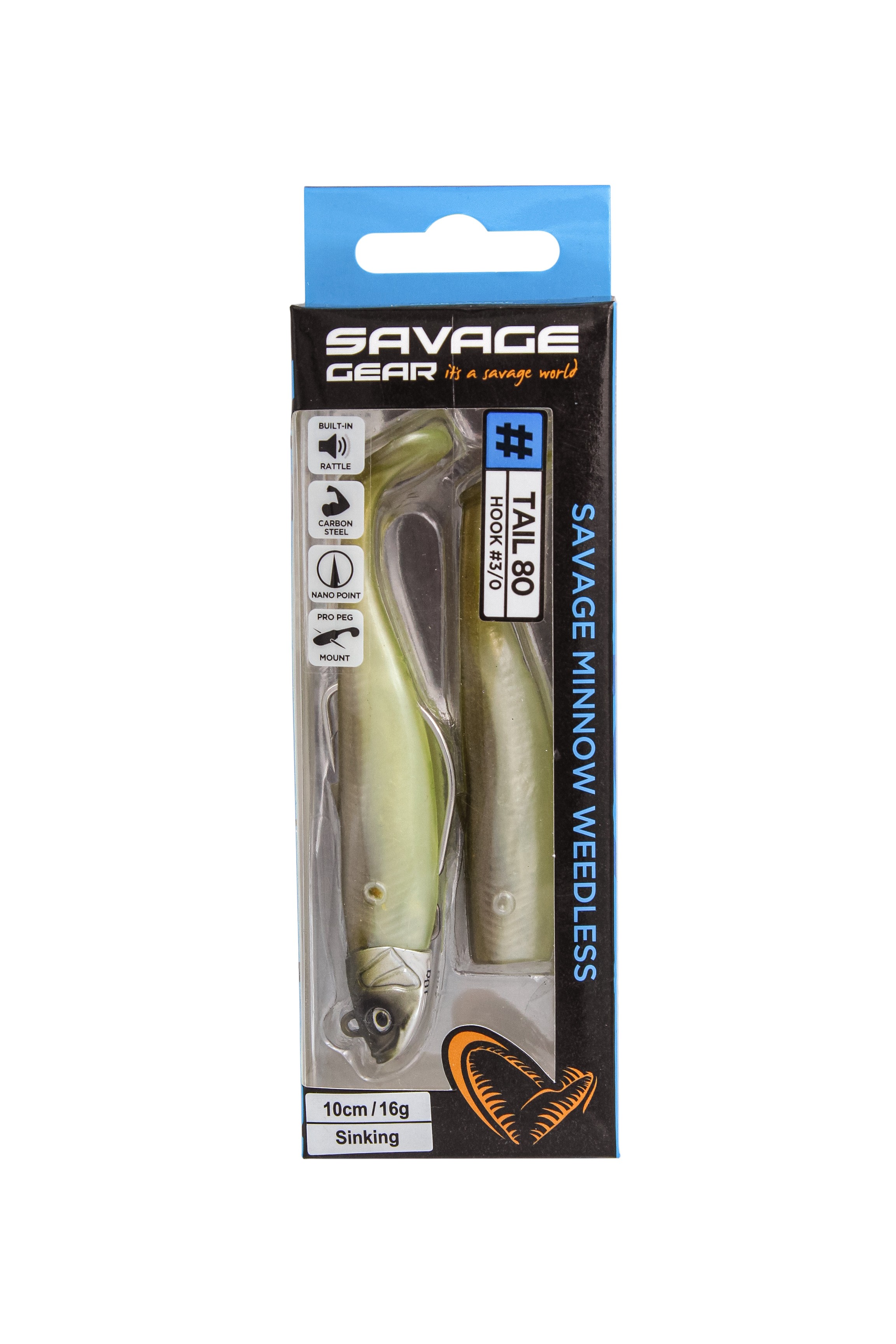 Приманка Savage Gear Minnow WL 10см 16гр khaki 2+1 - фото 1