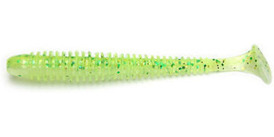 Приманка Keitech виброхвост Swing impact 4" Pal 02 Lime chart shad - фото 1