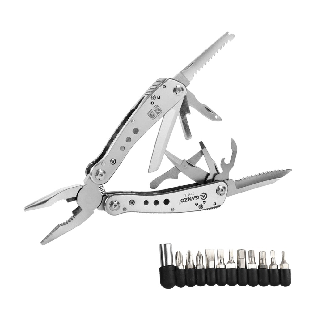 Мультитул Ganzo G201-H 21 в 1 хромированный - фото 1