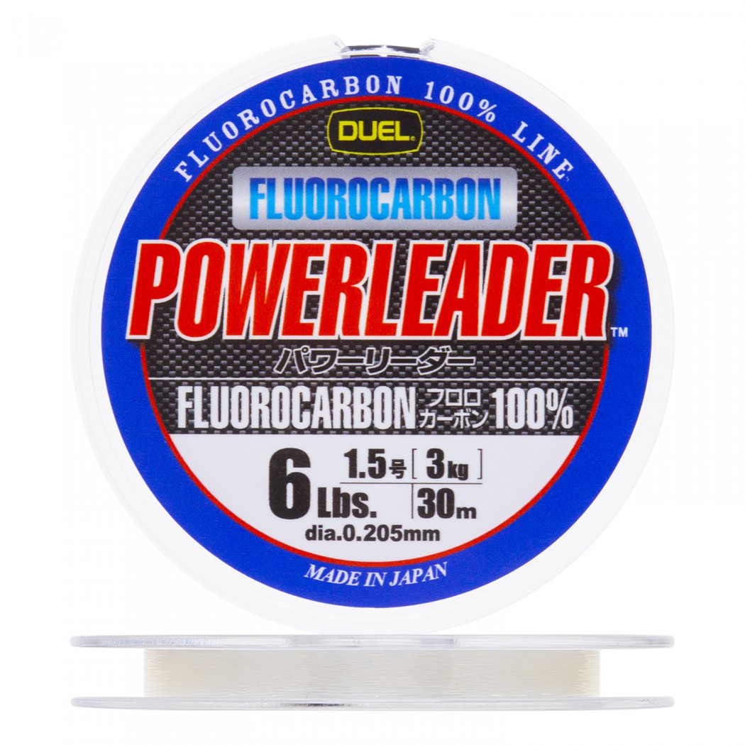 Леска Yo-Zuri Duel Hardcore Powerleader FC 30м clear 1,5-0,205мм - фото 1