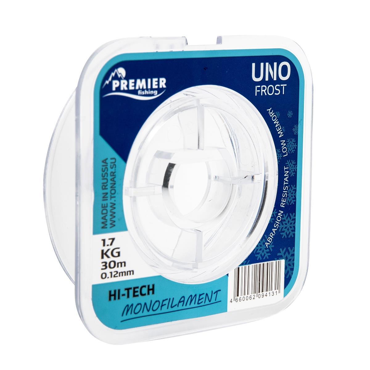 МП Леска UNO FROST 0,12mm/30m Clear Nylon PREMIER fishing (PR-UF-T-012-30) - фото 1