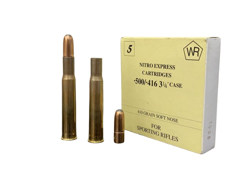 Патрон 500/416 N.E Westley Richards Soft Nose 26,57 - фото 1