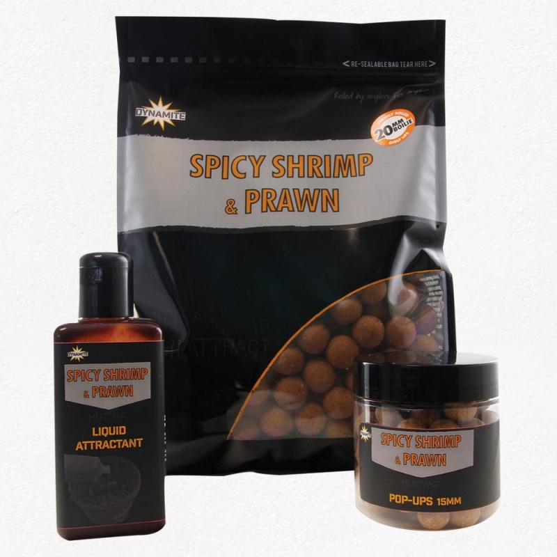 Бойлы Dynamite Baits Spicy shrinp & prawn S/L 10мм 1кг - фото 1