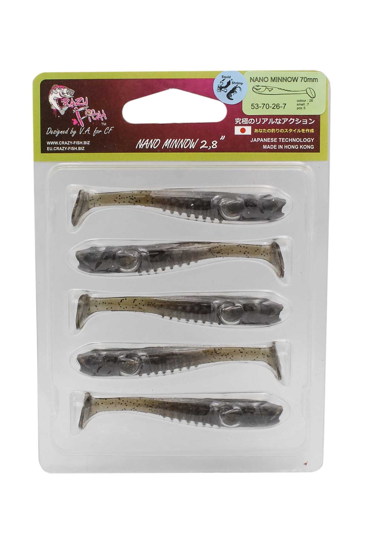Приманка Crazy Fish Nano Minnow 2,8" 53-70-26-7 - фото 1