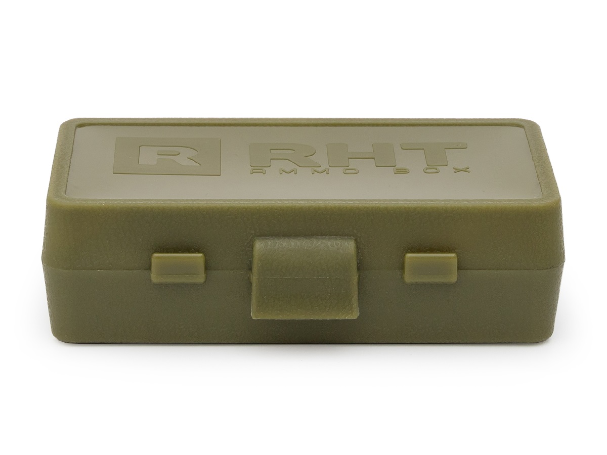 Коробка RHT Ammo Box на 50 патр 9x19Luger 9мм Макаров 345TK 380 ACP зеленый - фото 1