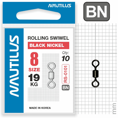 Вертлюг Nautilus Rolling Swivel 0101 №8 19кг - фото 1