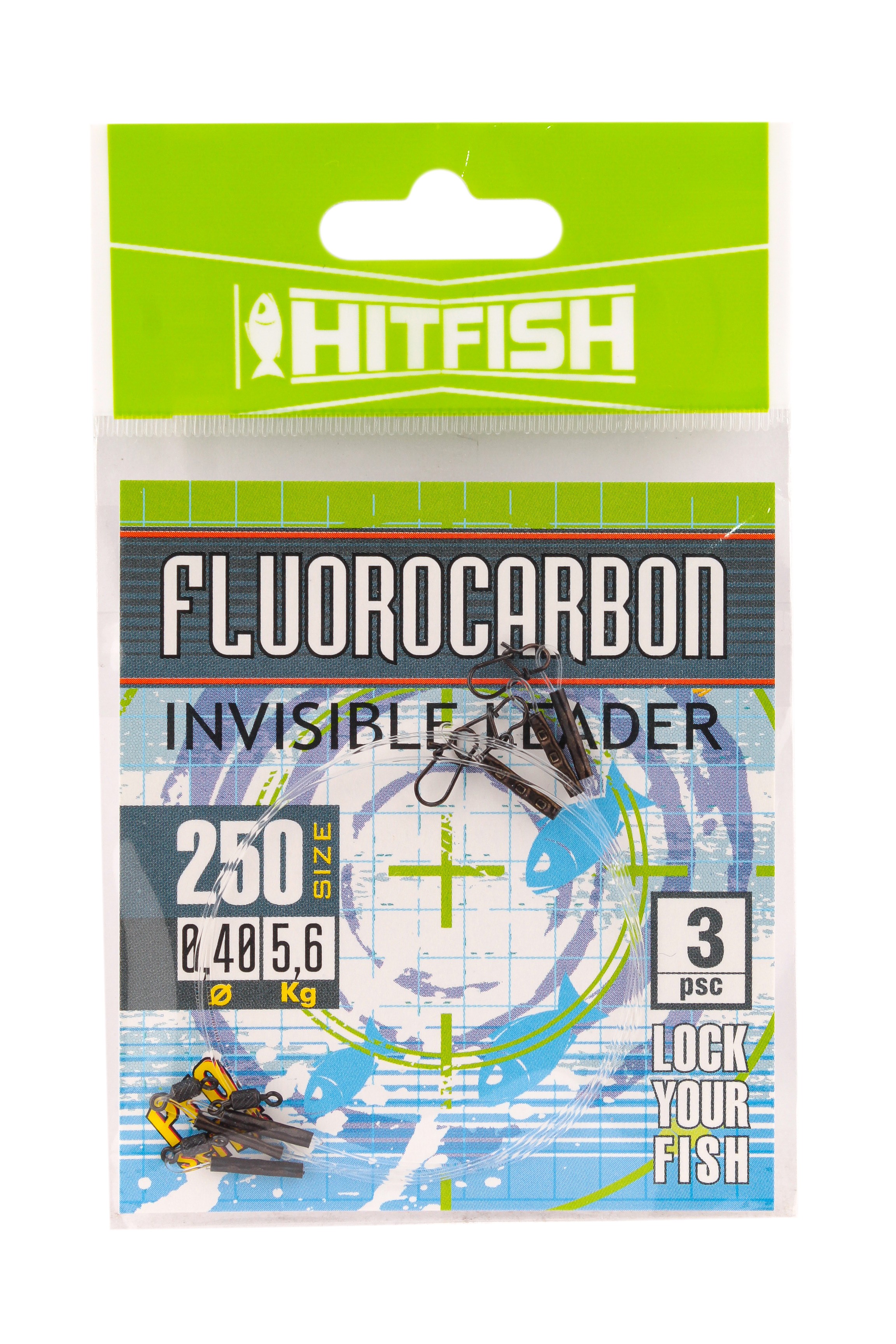 Поводок Hitfish Invisible leader флюорокарбон 250мм 5,6кг d 0,40 3шт - фото 1