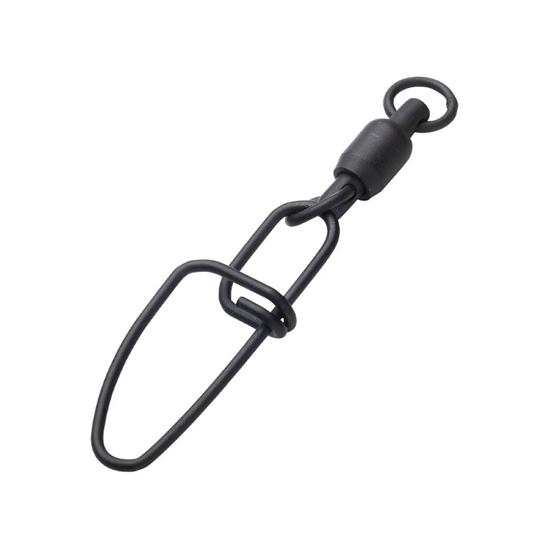 Застежка с вертлюгом Madcat Stainl.BB Swivels W.Crossl. №2 165lb 75кг Black уп.3 - фото 1