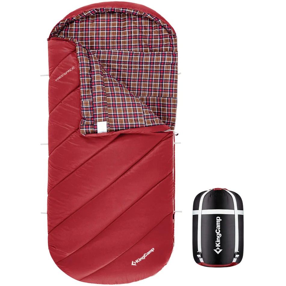 Спальный мешок King Camp Free Space 250 -8С 220x100 красный левый - фото 1