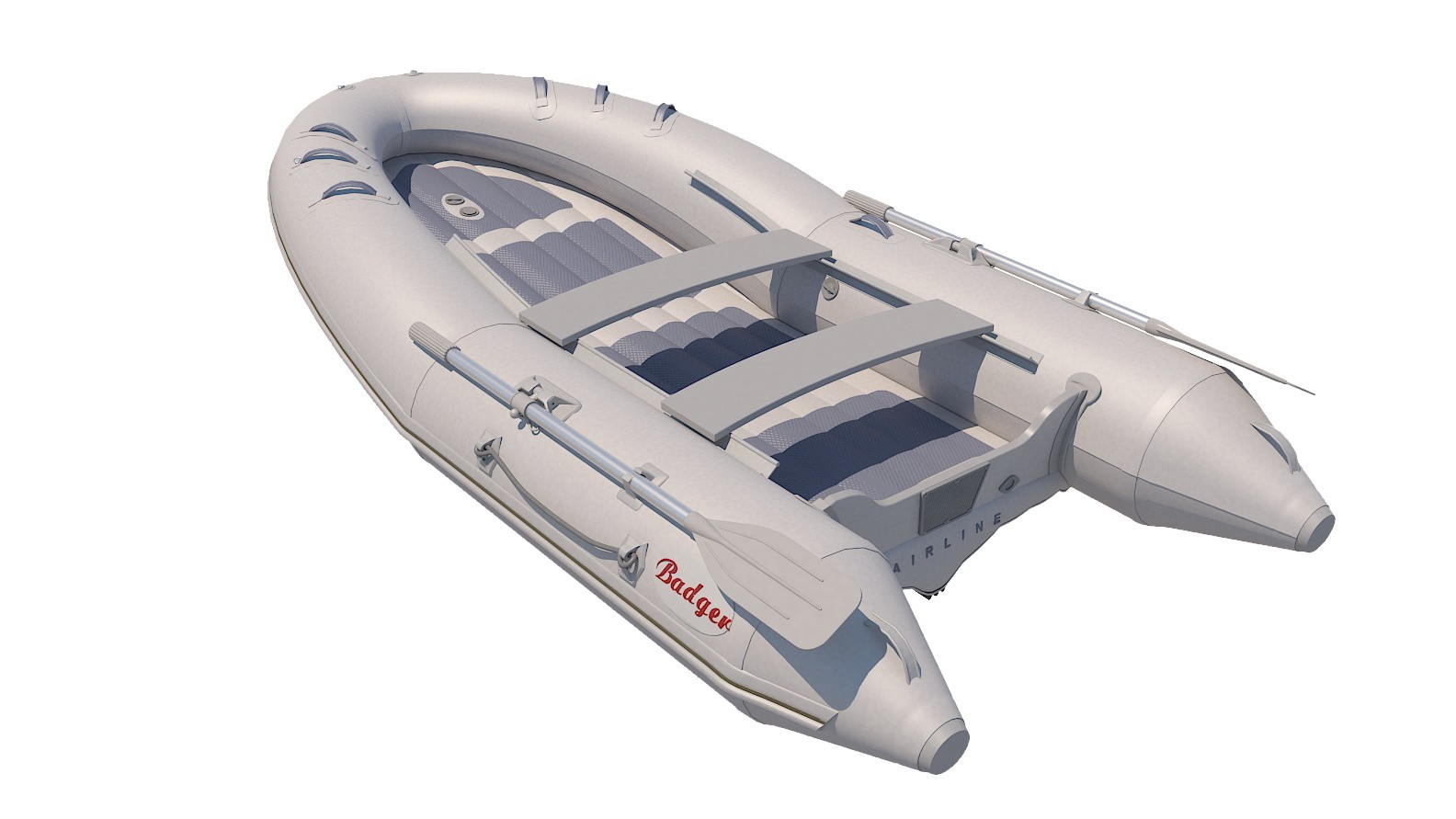 Лодка Badger Air Line 390 НДНД серый - фото 1