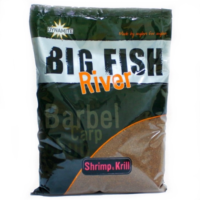 Прикормка Dynamite Baits Big Fish river shrimp & krill 1.8кг - фото 1