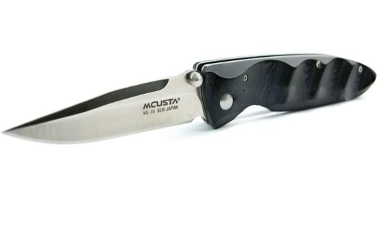 Нож Mcusta Damascus Basic Folder Black Micarta сталь VG10  - фото 1