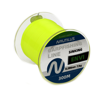 Леска Nautilus Envi Fluoro green 0,286мм 7,1кг 300м Com - фото 1