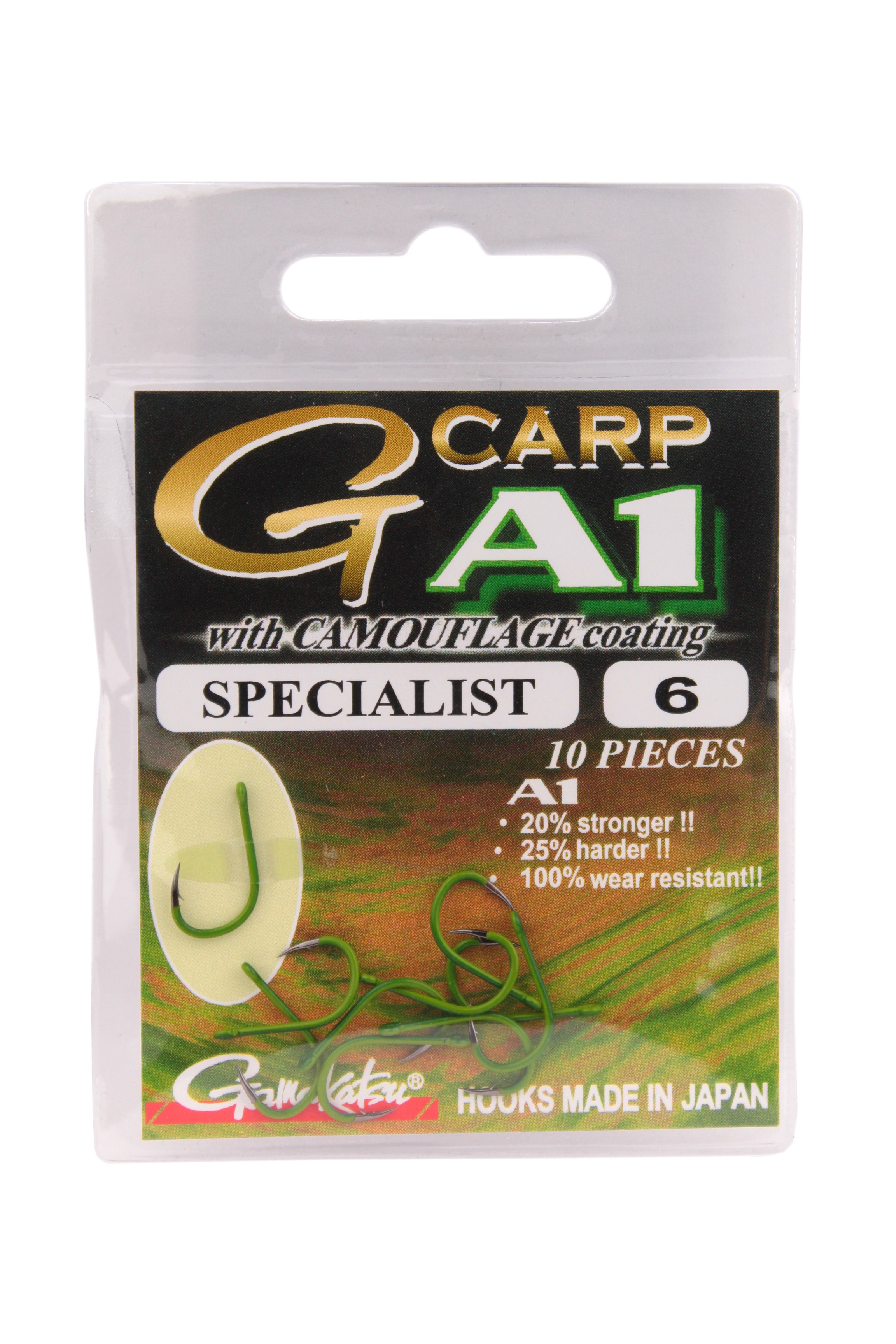 Крючок Gamakatsu G-Carp A1 specialist camou G №6 - фото 1