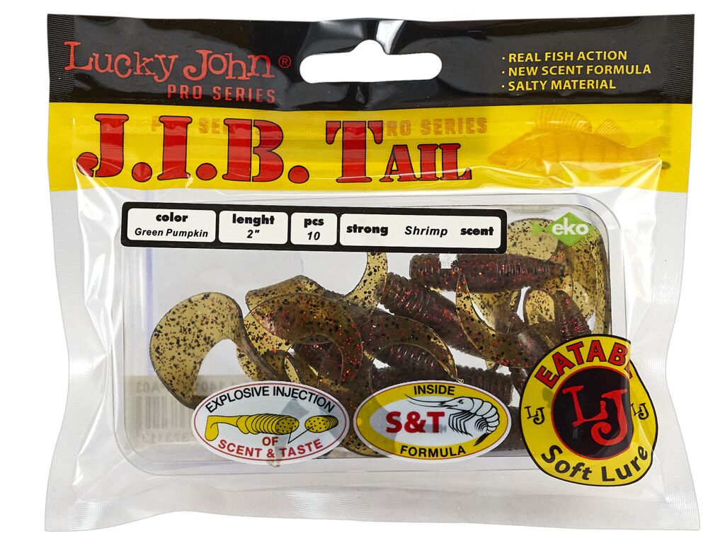 Приманка Lucky John твистер Pro Series J.I.B Tail съедобн. 05,10/PA03 - фото 1