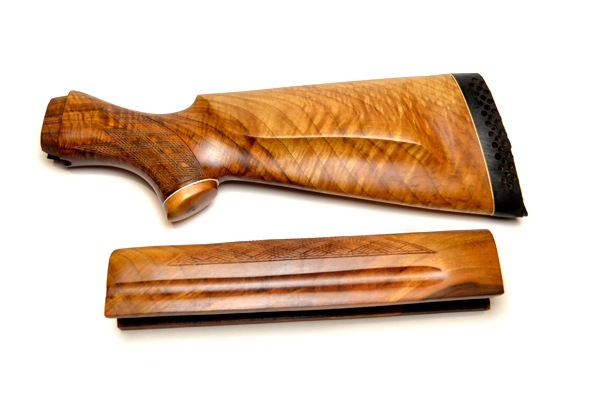 Приклад+цевье Левша Сайга-12 Монте-Карло люкс орех - фото 1