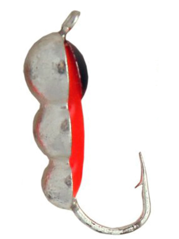 Мормышка Lumicom Личинка вольф 4,0мм серебро с окуневым глазом 1/10 - фото 1