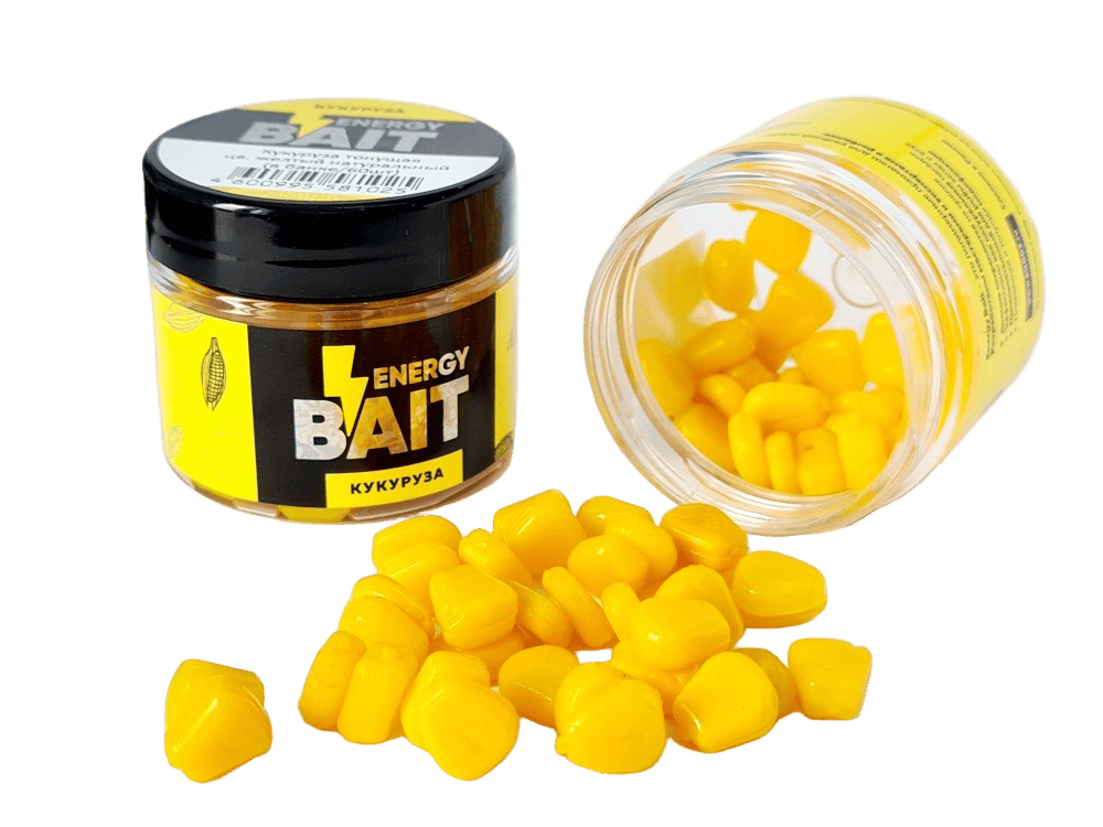 Насадка Energy Bait КУКУРУЗА плавающая цв. желтый натур арома - фото 1