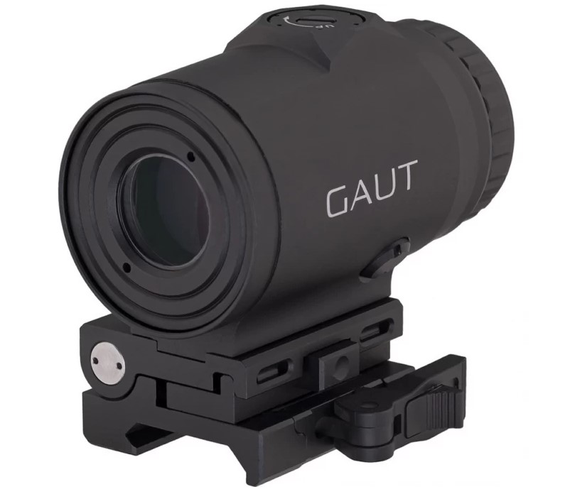 Увеличитель Gaut Garnet 3x18 откидной быстросъемный на Picatinny 69х42x64,5мм IP - фото 1