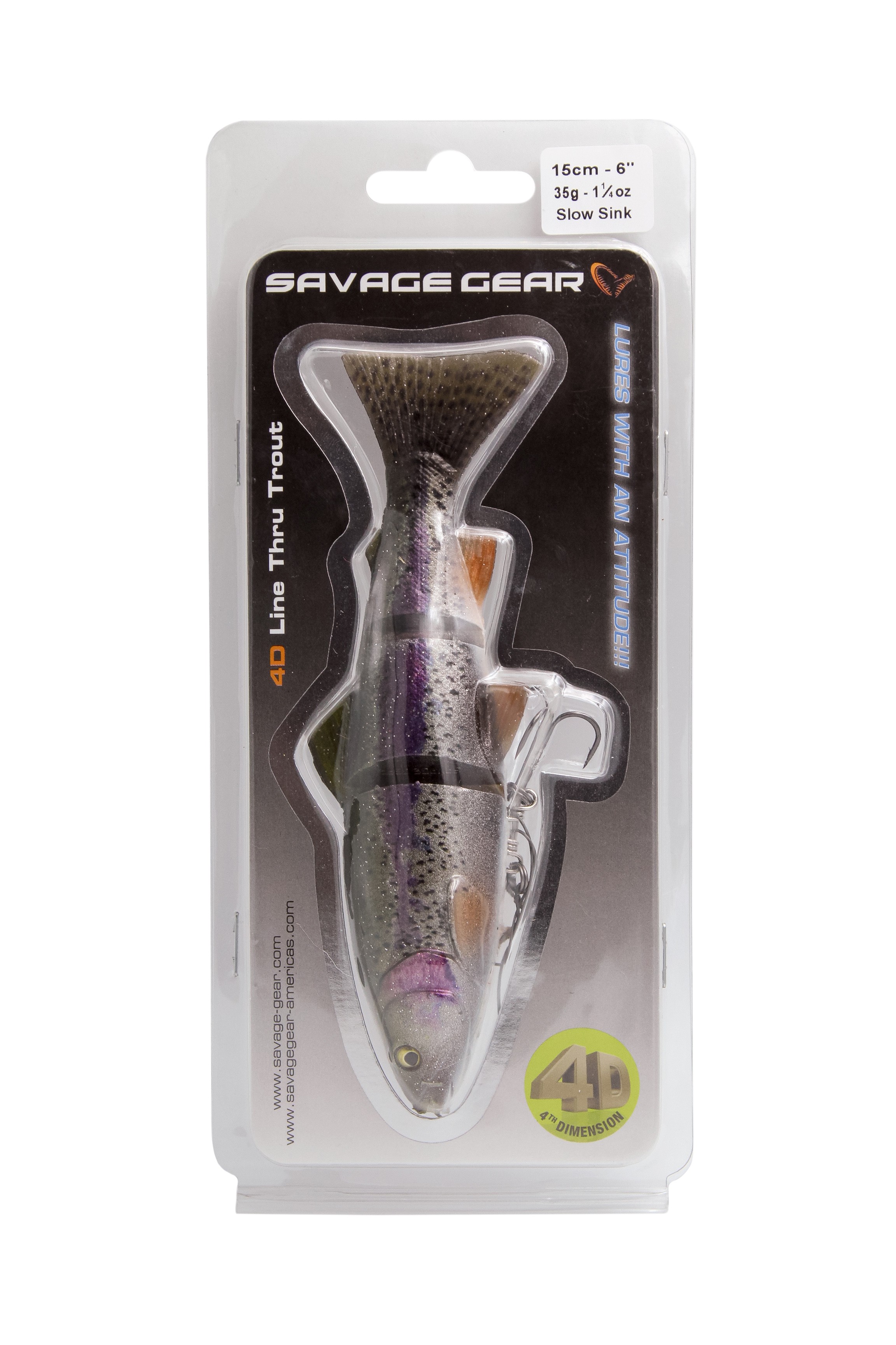  Savage Gear 4D Line Thru Pike Fishing Bait, 3 4/5 oz