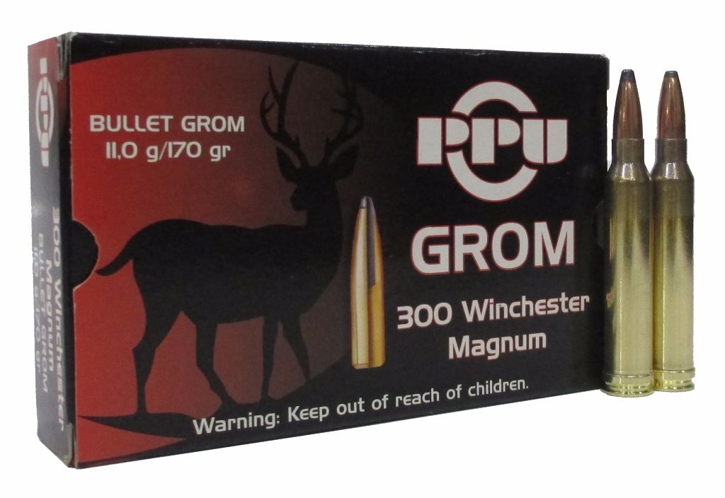 Патрон 300WinMag PPU Grom SP 11,0г