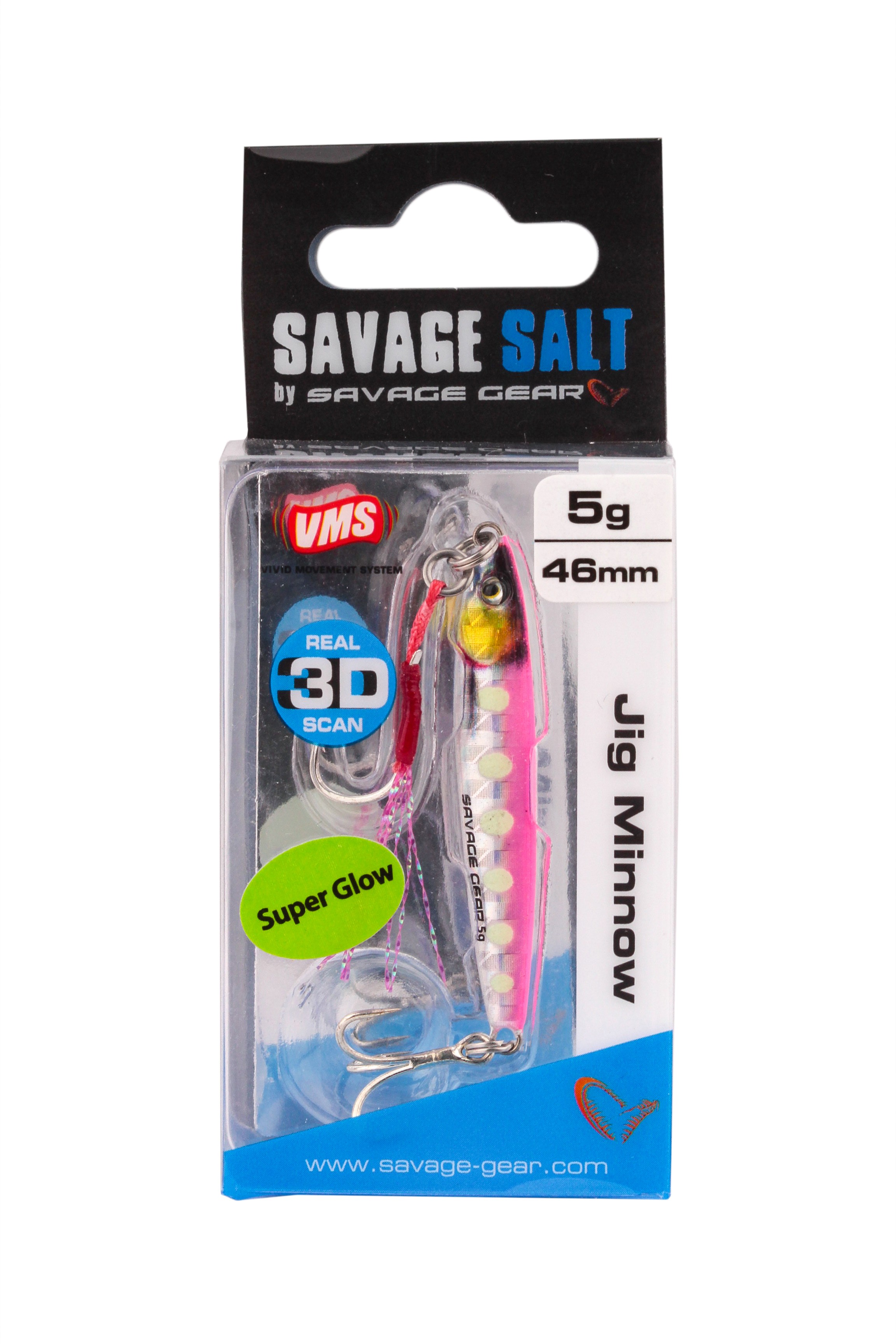 Пилькер Savage Gear 3D jig minnow 5гр 4.6см PHP pink flash