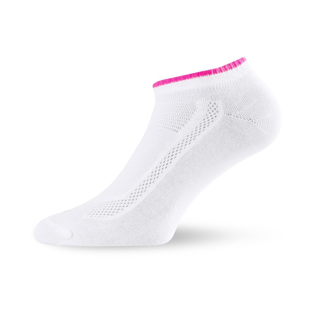 Носки Lasting ARA 2 пары 003 cotton+nylon белый с розовой полоской  - фото 1
