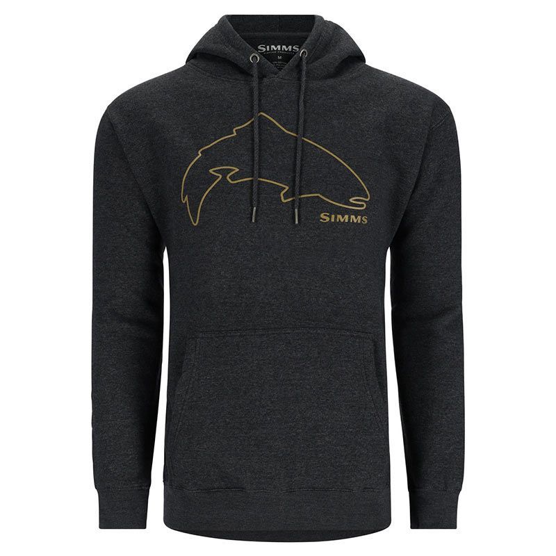 Толстовка Simms Trout Outline Charcoal Heather  - фото 1