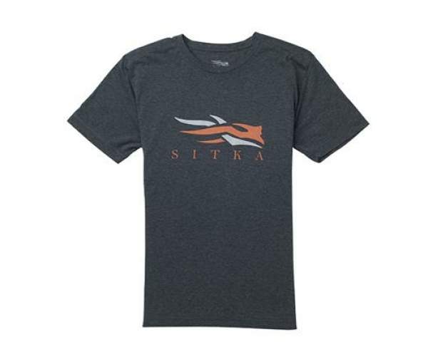 Футболка Sitka Logo tee SS heather black