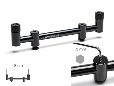 Перекладина снэг-бар Nautilus Blacktron 2 rod Snagbar 20см NSB-220 на 2 уд Com - фото 1