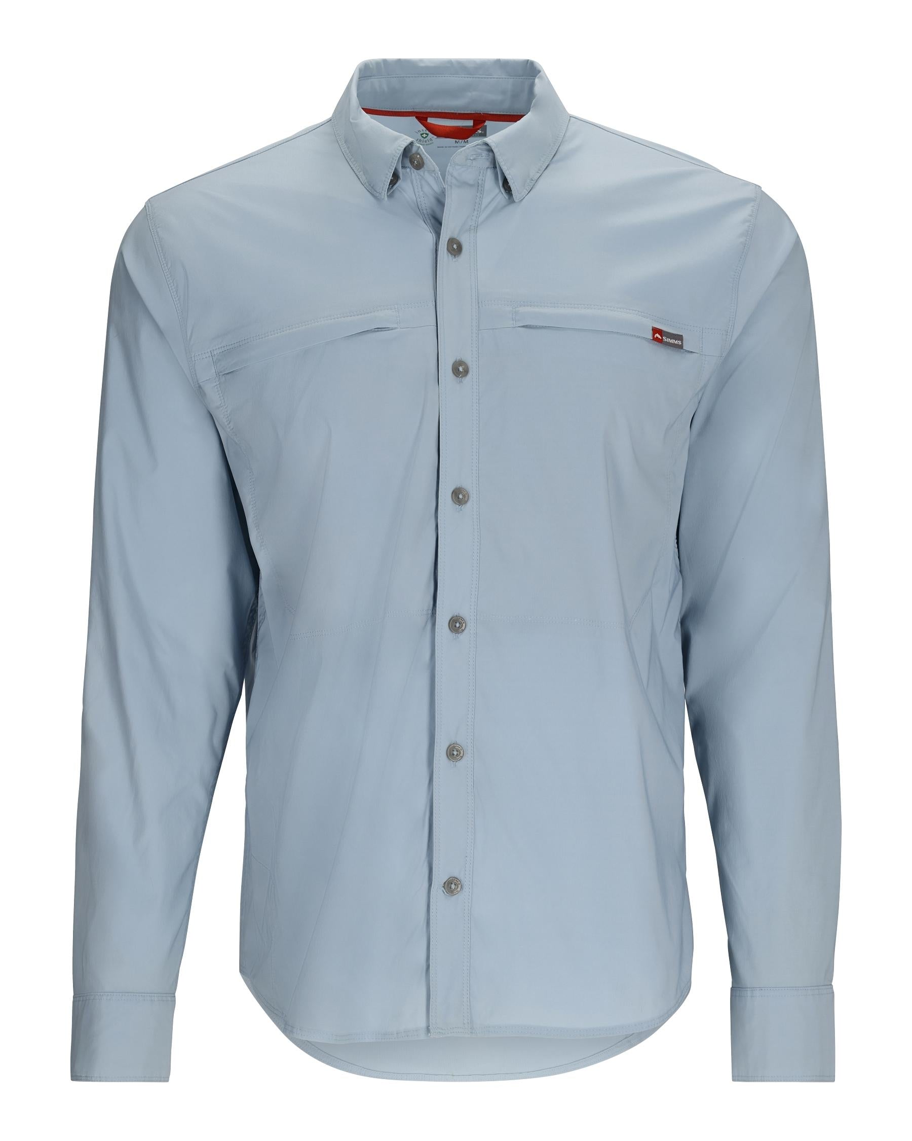 Рубашка Simms BugStopper LS Shirt steel blue plaid  - фото 1