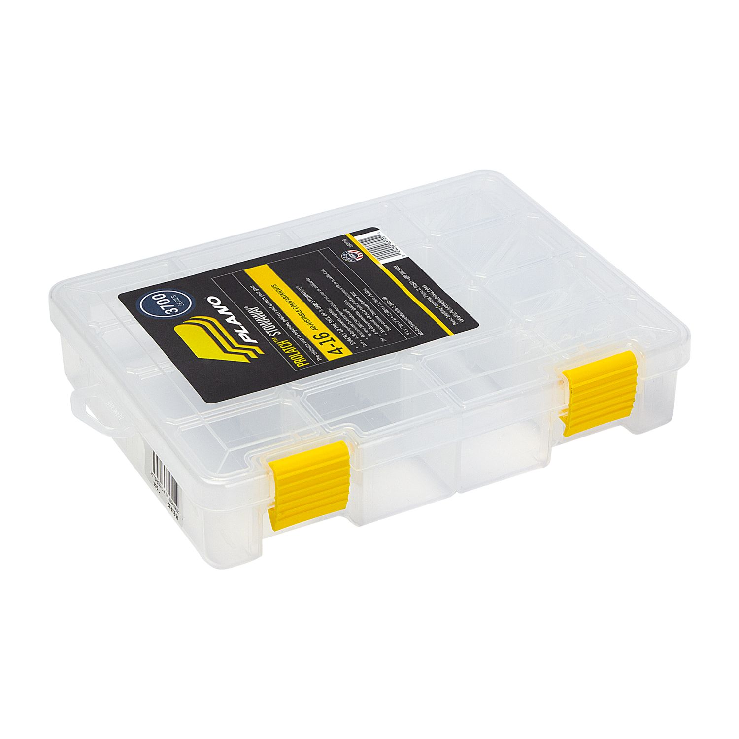 Коробка Plano 2370500 4 Cmp Prolatch Box W Tab Clr Ylw 22,9x17,8x5,1 - фото 1