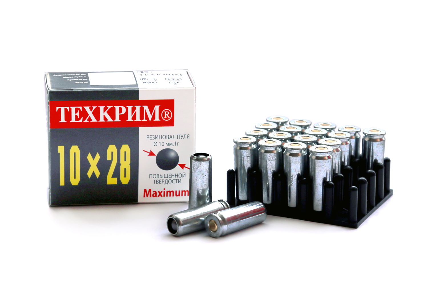 Патрон 10х28Т Техкрим Maximum_1г травматический - фото 1