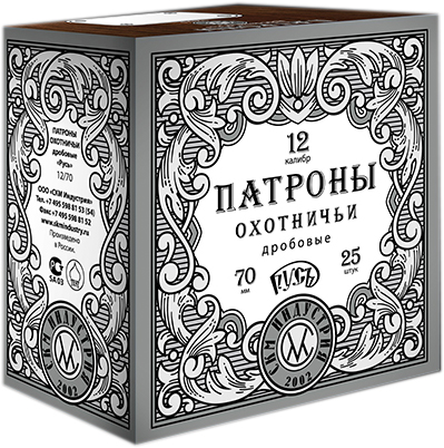 МП Патроны СКМ Индустрия, кал. 12/70 дробь №0000, (32 гр.) "Русь" п.=25шт. - фото 1