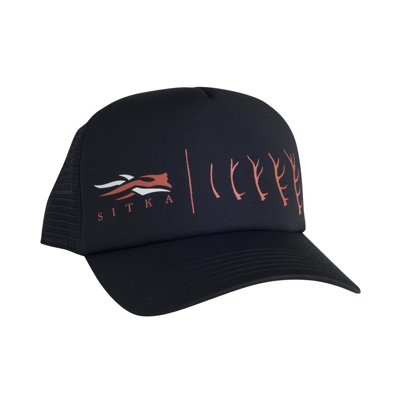 Бейсболка Sitka Antler evolution elk foam trucker black - фото 1