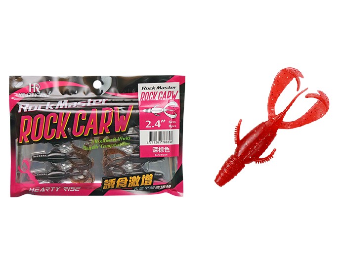МП Приманка Силиконовая Hearty Rise Rock Master - Rock Carw 2.4 #07 Red/Gold - фото 1