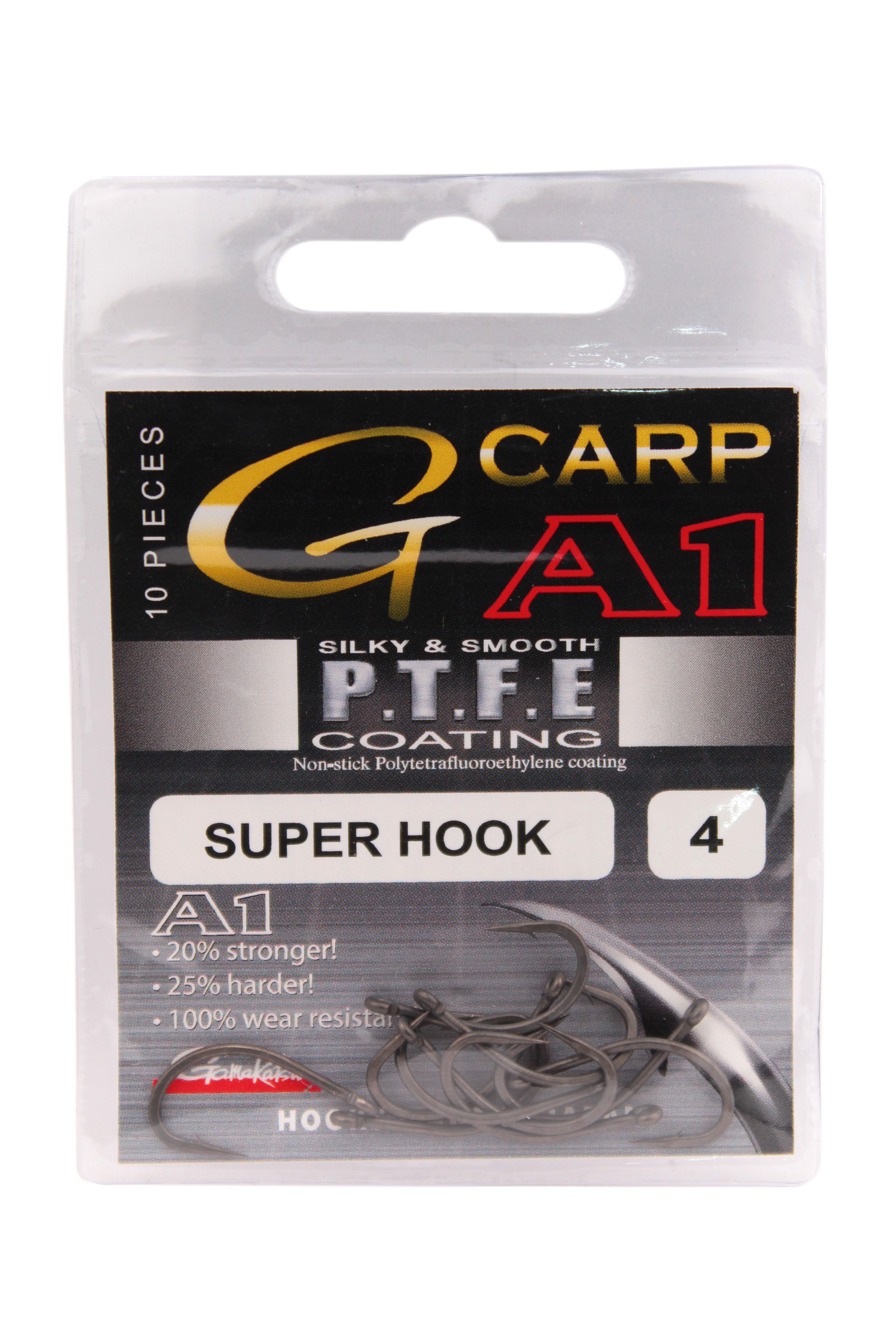 Крючок Gamakatsu A1 G-Carp Super Hooks PTFE №4 - фото 1