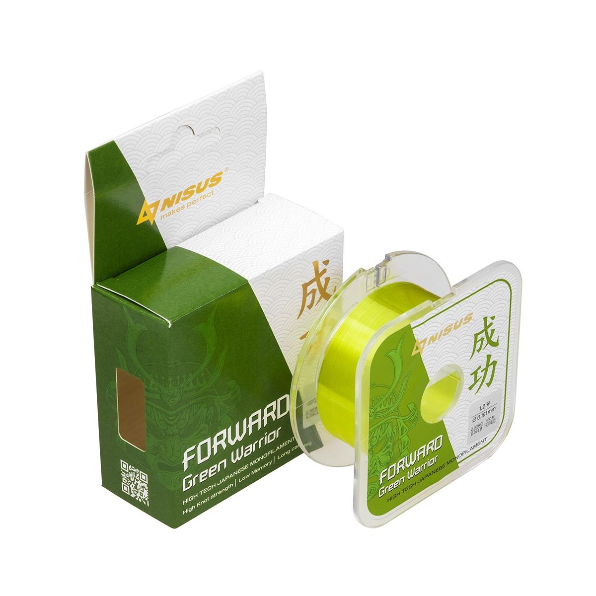 МП Леска FORWARD Green Warrior 0,181mm/100m Nylon (N-FGW-0181-100) Nisus - фото 1