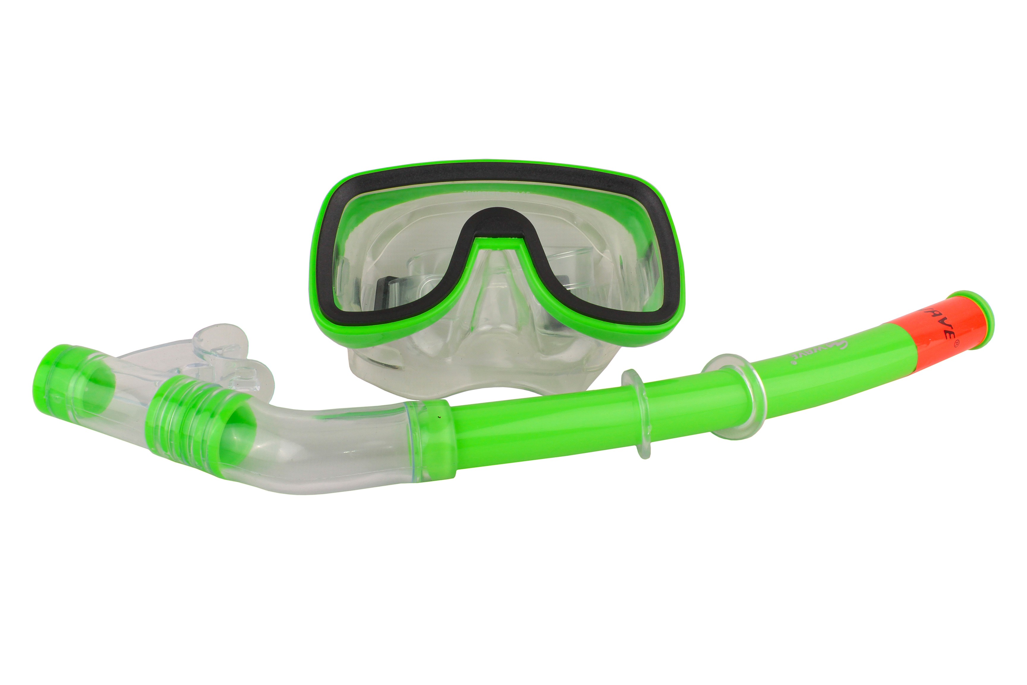 Набор Wave MS-1319S6 маска трубка PVC green - фото 1