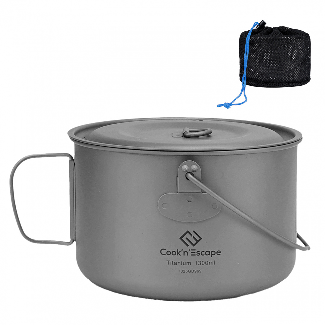Кастрюля-котелок Cook'N'Escape Titanium c крышкой 1300мл - фото 1